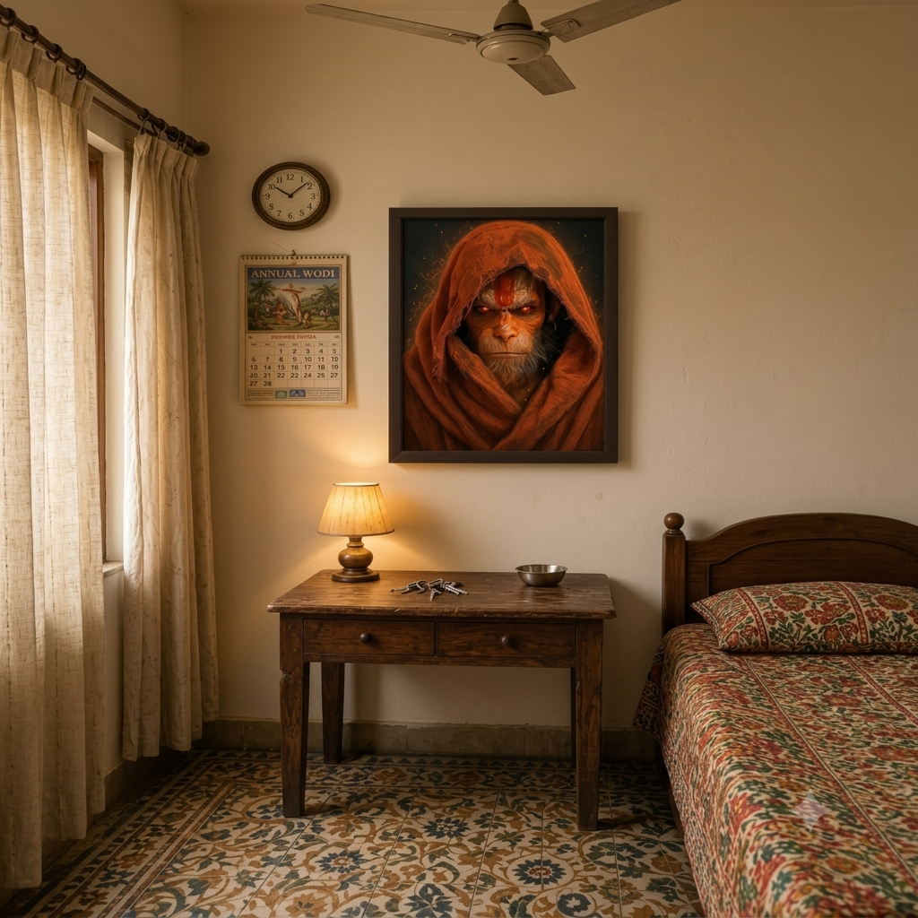 Divine Hanuman Ji Spiritual Wall Art – Artwork